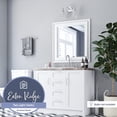 thumbnail image 4 of Prominence Home Eaton Ridge 2 Light Brushed Nickel Bathroom Vanity Light with Clear Glass, 4 of 10