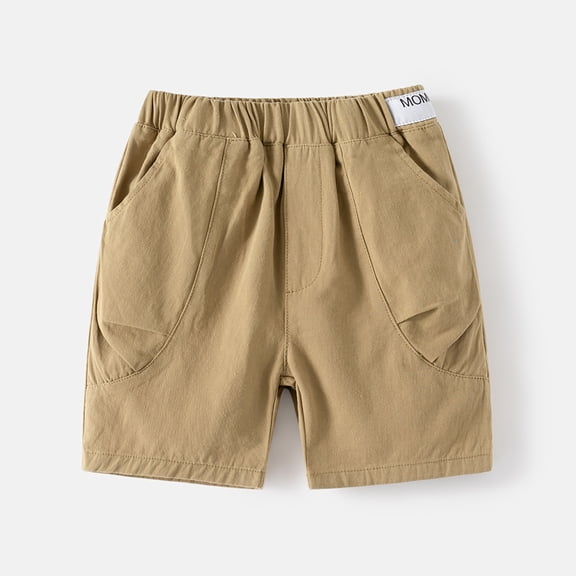 Baby Boys Girls Unisex Shorts Casual Athletic Everyday Bottoms Toddler Girls Boys Kids Sport Solid Spring Summer Shorts Clothes Casual Shorts Fashion Shorts,Khaki,100/(18-24 Month)