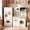 White, variant on LINLUX Wooden Kids Play Kitchen Set, Pretend Kitchen with Ice Maker, Fridge, Microwave & Sink, White
