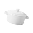 thumbnail image 4 of 200ml Ceramic Rice Bowl Double Handles Soup Bowls with Lid Baby Feeding Tableware for Jelly Pudding Egg Custard (White), 4 of 8