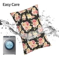 thumbnail image 6 of Pofeuu Rose Flowers Print Polyester Microfiber Plush Pillowcases, Super Soft and Cozy Pillow Case Covers with Envelop Closure（Pillow core not included）-14"x20", 6 of 6