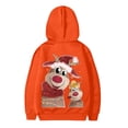 thumbnail image 5 of Toddler Girls Hoodies Long Sleeve Sweatshirt Christmas Printed Hoody Kids Cute Pullovers Top Clothes Trendy Fall Outfits Size 4-5T,Orange, 5 of 5