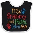 thumbnail image 3 of Inktastic Grammy and Papa Love Me Boys or Girls Baby Bib, 3 of 4