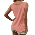 thumbnail image 3 of Women'S Button Front Tank Top 2025 Summer Casual Loose Fit Scoop Neck Sleeveless Tops Pink L, 3 of 6