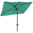 thumbnail image 3 of Favory Rectangular Patio Umbrellas for Outdoor, Outdoor Table Umbrella, Large Outdoor Patio Umbrellas with 6 Sturdy Ribs for Market, Garden, Pool,Teal green, 3 of 8