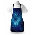 thumbnail image 3 of Abstract Apron Digital Made Psychedelic and Abstract Cosmic Rain with Blurry Background Print, Unisex Kitchen Bib Apron with Adjustable Neck for Cooking Baking Gardening, Blue Black, by Ambesonne, 3 of 3