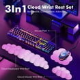 thumbnail image 2 of Set de Reposamuñecas MoKo Cloud para Teclado y Ratón en Rosa, 2 of 7