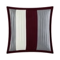 thumbnail image 4 of Chic Home Eyelet 10 Piece Comforter Set Color Block Ruffled Bag Bedding-Decorative Pillows Shams Included, King, Burgundy, 4 of 8