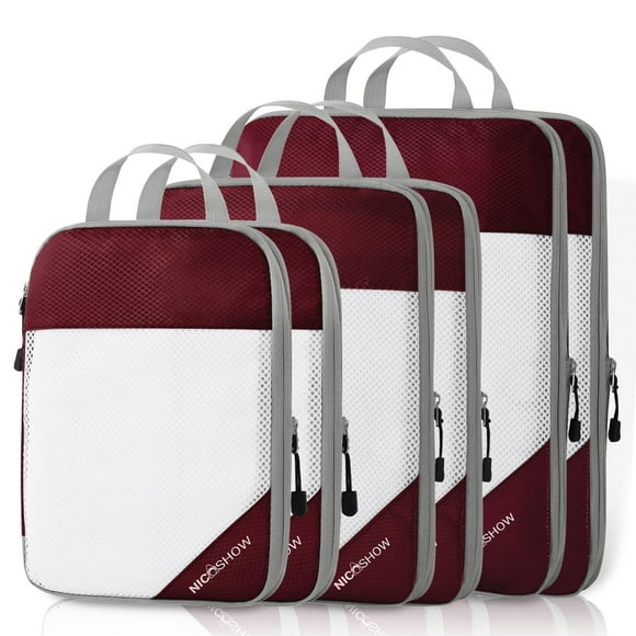 Cubos de embalaje de compresión NICOSHOW para viajes, juego de 6