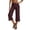 #08 Wine 【Mix, Match & Rotate: Stock Up on Daily Colors】, variant on Women's Lightweight Yoga Capri Pants, Solid Color Elastic Waist Pants for Women, Soft Stretchy Mid Waisted Capris, Pockets Casual Athletic Workout Lounge Capris | UKHCCC,Black L