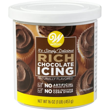 Wilton Naturally Flavored Rich Chocolate Icing, 16 (Best Chocolate Icing With Real Chocolate)