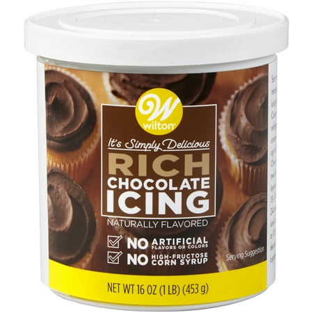 Orange Flavored Icing - Wilton Naturally Flavored Rich Chocolate Icing, 16 oz.