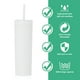 thumbnail image 3 of Toystoory Botella de agua de 16OZ, vaso de paja esmerilado de plástico de 2 capas, bebida portátil, taza de té de la leche, soporte para café y jugo Mostrada Blanco 21 cm x 7.2 cm Toystoory HA007950-01B, 3 of 6
