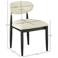 thumbnail image 4 of Meridian Furniture Riccio Cream Vegan Leather Upholstered Dining Side Chair, Set of 2, 4 of 12