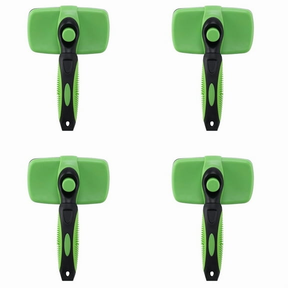 4X Pet Grooming Brush Comb Dog Self Cleaning Brush for Small Large Dog Cat Short Long Hair Shedding