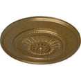 thumbnail image 3 of Ekena Millwork 23 1/2"OD x 2 3/4"P Floral Ceiling Medallion, Hand-Painted Pale Gold, 3 of 6