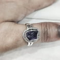 thumbnail image 3 of Natural Amethyst Ring, Rough Amethyst Gemstone Ring, Feb Birthstone, Bohemian Ring, 925 Sterling Silver, Womens Ring, Christmas, Thanksgiving, Handmade, Statement Jewelry, Rough Gemstone Jewelry, 3 of 5
