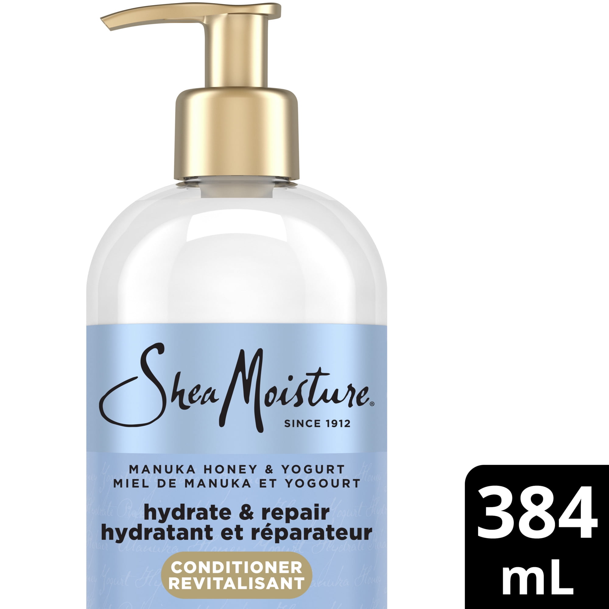 SheaMoisture Miel de Manuka et Yogourt Revitalisant Hydratant et Réparateur pour cheveux bouclés et ondulés endommagés avec huiles de mafura et de baobab 384mL 384mL