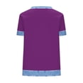 thumbnail image 3 of cocolona Womens Summer Tops Crew Neck Short Sleeve Patchwork T-Shirt Trendy Casual Loose Tees Blouses, 3 of 5