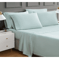 thumbnail image 1 of Hotel Signature Sateen Egyptian Cotton 400 Thread Count 6-Piece Sheet Set- Misty Blue, 1 of 3
