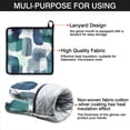 thumbnail image 7 of Blue and Grey Abstract Art Artwork Kitchen Oven Mitt and Pot Holder Sets 2 Pcs for Baking, Cooking and Grilling, Heat Resistant Up To 392 °F, 7 of 7