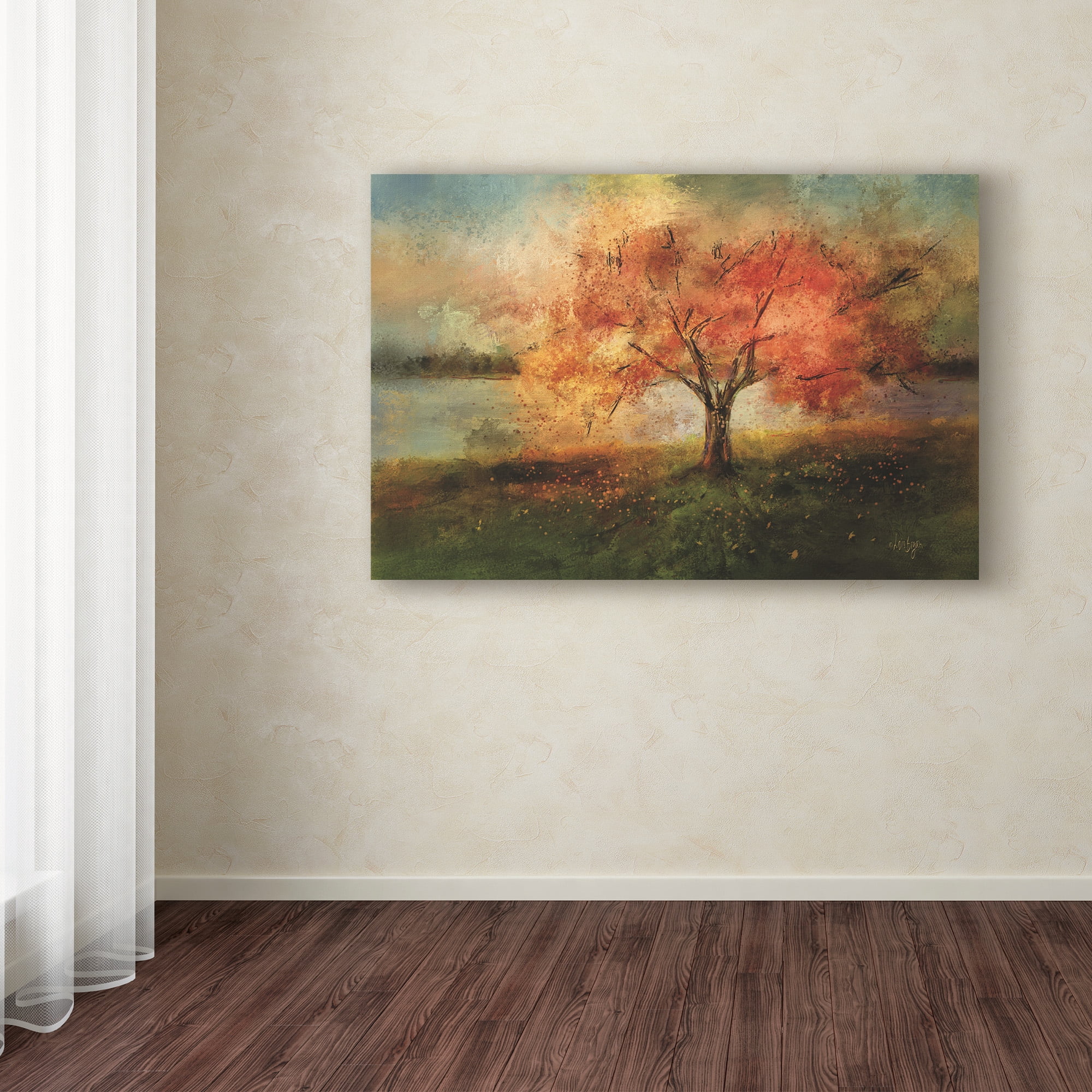 Lois Bryan 'Cherry Tree Sprinkled with Spring' Canvas Art
