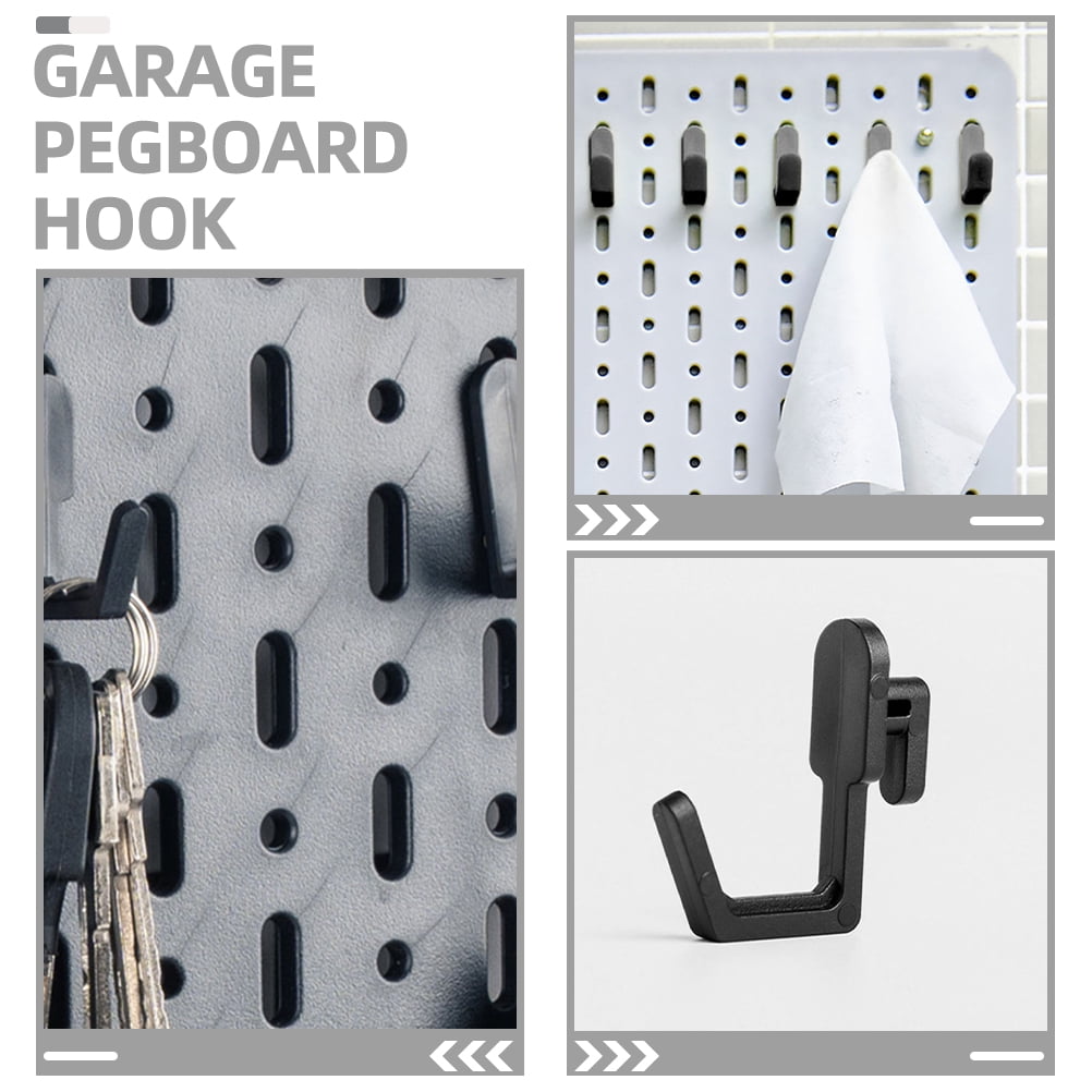 White Plastic Pegboard Hooks for Home Use with J-Shape Pieces