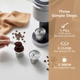 thumbnail image 3 of K Cup Reusable Coffee Pods, Stainless Steel Refillable K Cup, Metal K Cups Coffee Pods for Keurig 1.0 Coffee Maker, K Cup Filters, Eco-Friendly, BPA-Free, Silver With Spoon, 3 of 8