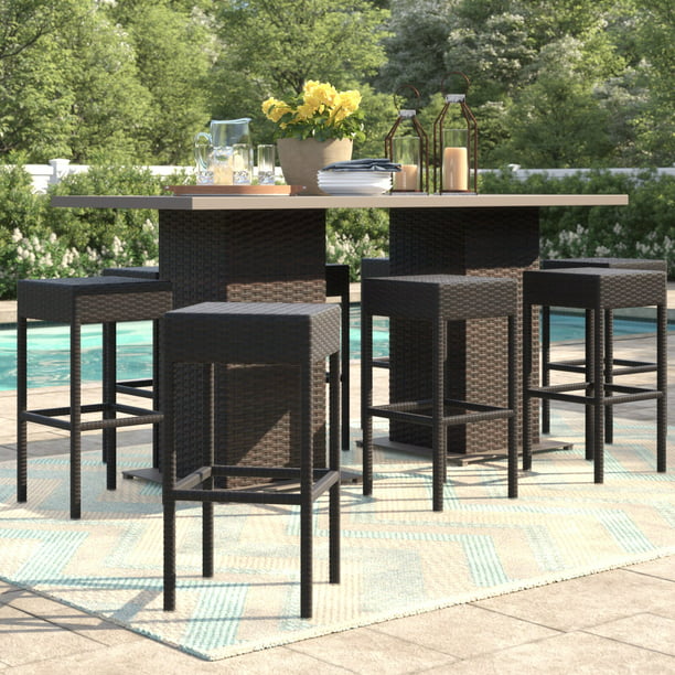Patio Bar Stool Overall Weight, Briella 24 Patio Bar Stool With Cushion