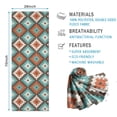 thumbnail image 2 of Multicolor Ethnic Geometric Pattern Hot Yoga Mat Towel Non Slip for Hot Yoga - Quick-Drying Yoga Mat Cover with 4 Corner Pockets with Travel Bag - Hot Yoga Towel Non Slip 74"x26", 2 of 6