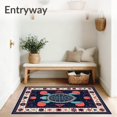 thumbnail image 3 of ODIKA 5'x7' Machine Washable Non-Slip Area Rug, Modern High Traffic Rug, Blue, 59512, 3 of 7