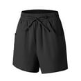 thumbnail image 2 of WEHUSE Women's Athletic Shorts High Waisted Running Shorts with Pocket, Sport Gym Elastic Workout Shorts Quick Drying, 2 of 4
