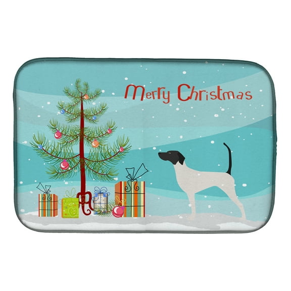 English Pointer Merry Christmas Tree Dish Drying Mat
