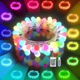 thumbnail image 1 of Guirnalda de luces inteligentes, guirnalda de luces con forma de globo que cambia de color con 16 LED direccionables individualmente y resistentes al agua para decoraciones seguras e impresionantes, 1 of 7