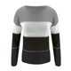 thumbnail image 3 of Lady Colorblock Baggy Sweater Pullover Knitwear Top, 3 of 5