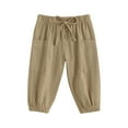 thumbnail image 1 of GXFC Toddler Baby Boys Cargo Pants Children Boys Casual Drawstring Button Athleisure Sweatpants with Pocket for Kids Boys 6M-4T, 1 of 8