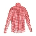 thumbnail image 4 of HOWPAY Plaid Shirts for Women Button down Long Sleeve Classic Collared Casual Shackets Loose Fit Business Stretch Oversized Fall Outfits Red XL, 4 of 5