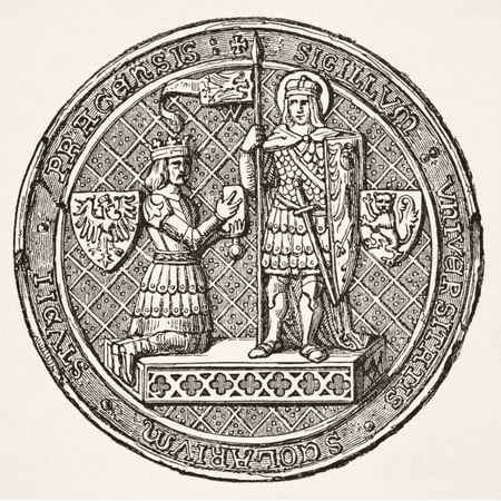 Seal Of The University Of Prague From Science And Literature In The Middle Ages By Paul Lacroix Published London 1878