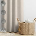 thumbnail image 3 of The Art Box Linen Window Curtains for Living Room 18 inches Striped Gray , Striped Linen Curtain Drapes, Tab Top, 2 Panels Set, 3 of 6