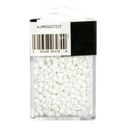 Cousin DIY White Glass E-Bead Bulk Pack, 100g, 1000 Pieces