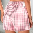 thumbnail image 4 of yillto Womens Pajama Short Cotton Soft Comfy Cute Sleepwear Elastic Loose Plaid Pjs Shorts Bottoms, 4 of 5