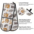 thumbnail image 4 of Dailycode Double Sided Oven Mitt with Loop Heat Resistant Kitchen Long Potholders 7" x 35" Cute Tigers with Leaves, 4 of 6