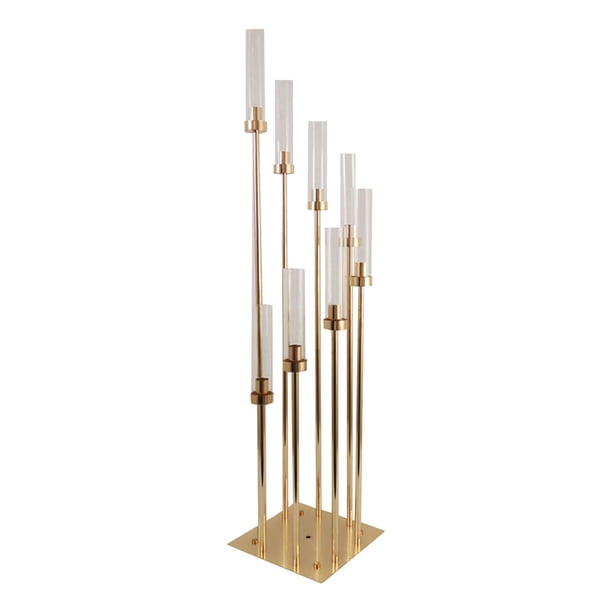 Candelabro de mesa de centro para candelabros cónicos decorativos de 8 brazos para arreglos de boda, decoración de cenas Estilo B