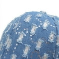 thumbnail image 4 of Sinpiling Denim Baseball Cap for Men & Women Ripped Adjustable Snapback Hats Unisex Trendy Solid Sequins Sun-Protection Ball Hat, 4 of 4
