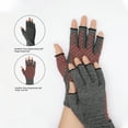thumbnail image 2 of Guantes de compresión antideslizantes de medio dedo para entrenamiento de articulaciones, rehabilitación, deportes al aire libre, guantes de entrenamiento de fitness, 2 of 6