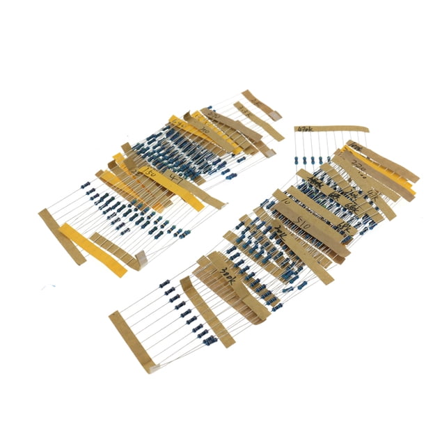 Matsuzay 300 piezas de resistencias de película metálica Kit de resistencia profesional accesorios de bricolaje Decoración del hogar