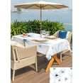 thumbnail image 6 of 60x120 Inch Outdoor Tablecloth with Umbrella Hole Zipper Rectangle Blue Floral Rectangular Tablecloths Outside Waterproof Summer Spring Flowers Farmhouse Patio Table Cloth Cover for Picnic Party, 6 of 8