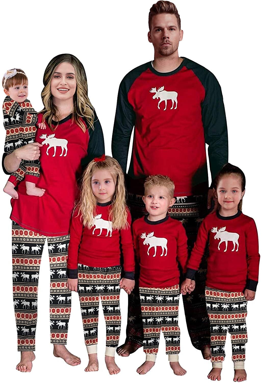 Christmas Holiday Family Matching Sleepwear Pajamas Set Couples Pajamas