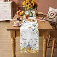 thumbnail image 2 of White Daisy Table Runner 72 Inches, Spring Floral Elegant Farmhouse Botanical Bees Bed Runner Dresser Scarves Tabletop for Indoor Outdoor Parties/Ceremony/Banquet, 13" x 72", 2 of 8