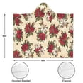 thumbnail image 3 of Wearable Blanket,Multicolor Christmas Floral Pattern Hooded Wearable Sherpa Blanket for Adults & Teens,Winter Poncho Shawl Wrap Cape Thick Warm,50"x60", 3 of 5